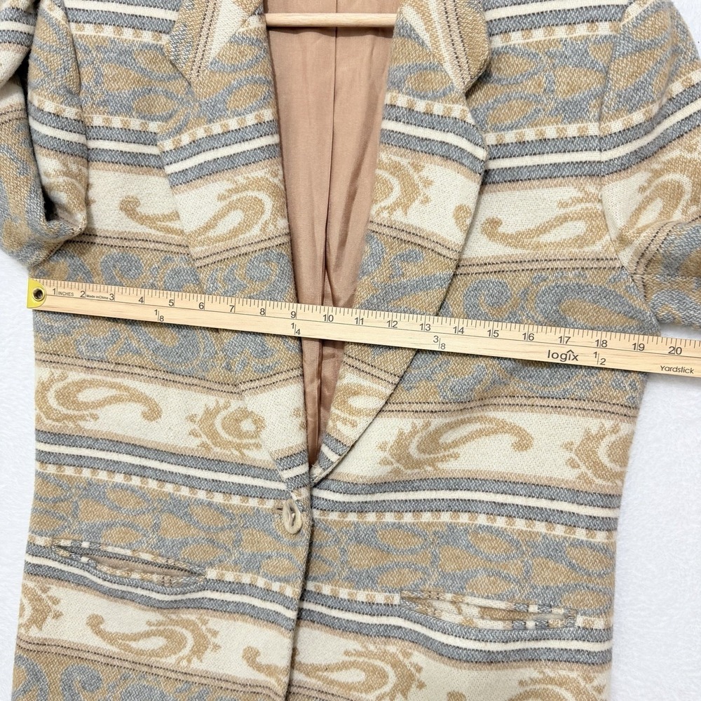 Petite‎ Sophisticate Southwestern Tapestry Pattern Blazer Jacket Sz 8 Medium - Picture 7 of 9